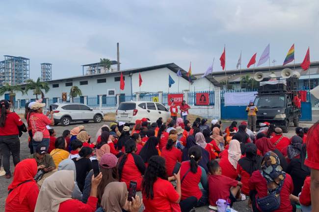 Perlawan Buruh Perempuan PT Amos Indah Indonesia: tuntut hak dan Union Busting