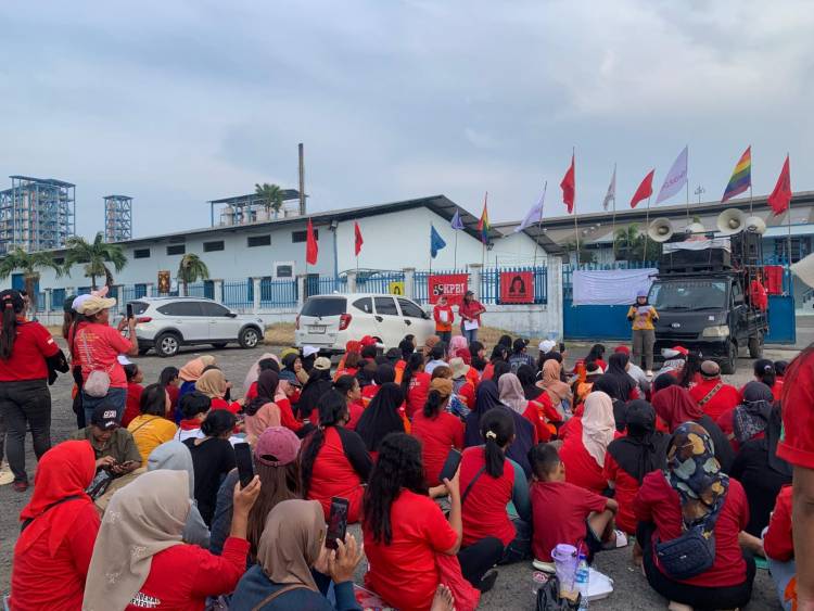 Perlawan Buruh Perempuan PT Amos Indah Indonesia: tuntut hak dan Union Busting